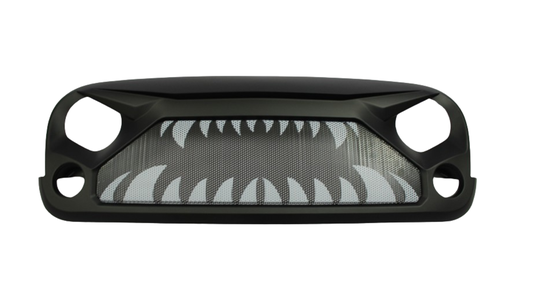 Jeep Wrangler Angry Shark Grill 07-18