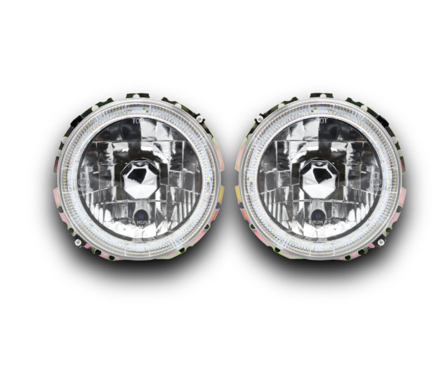 Golf 1 LED Crystal Outer Headlights Set