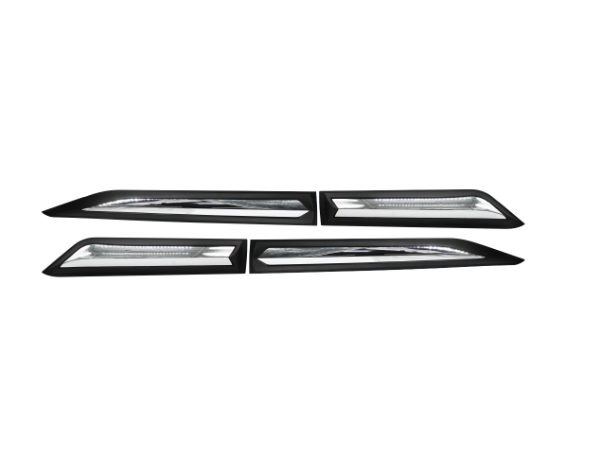 Toyota Hilux Door Cladding Set 2016+ - Chrome & Black