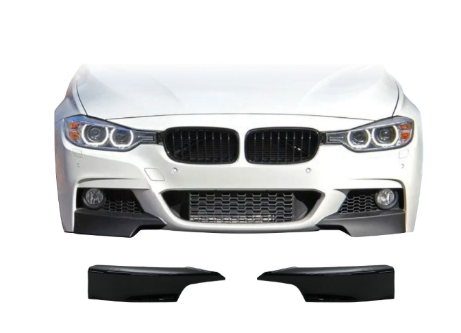 F30 M Sport Gloss Black Front Splitters Set