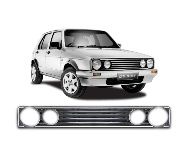 Golf 1 Front Grille - Silver Trim DH