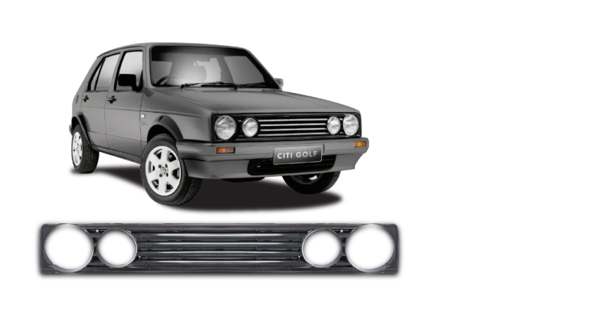 Golf 1 Front Grille - Black Trim DH