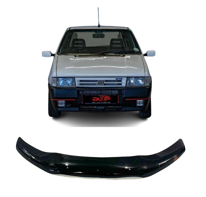 Fiat Uno Gloss Black bonnet guard
