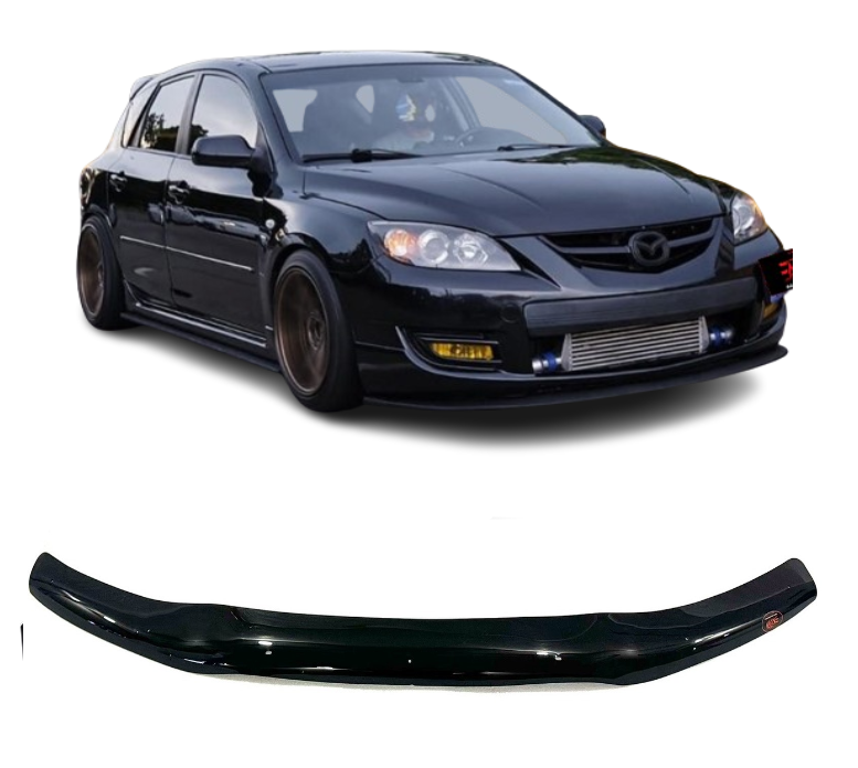 Mazda 3 Hatch Gloss Black bonnet guard 2004-2008