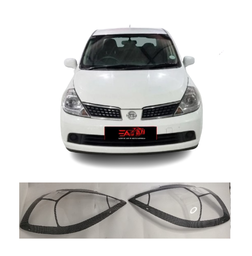 Nissan Tiida carbon headlight shield 06+