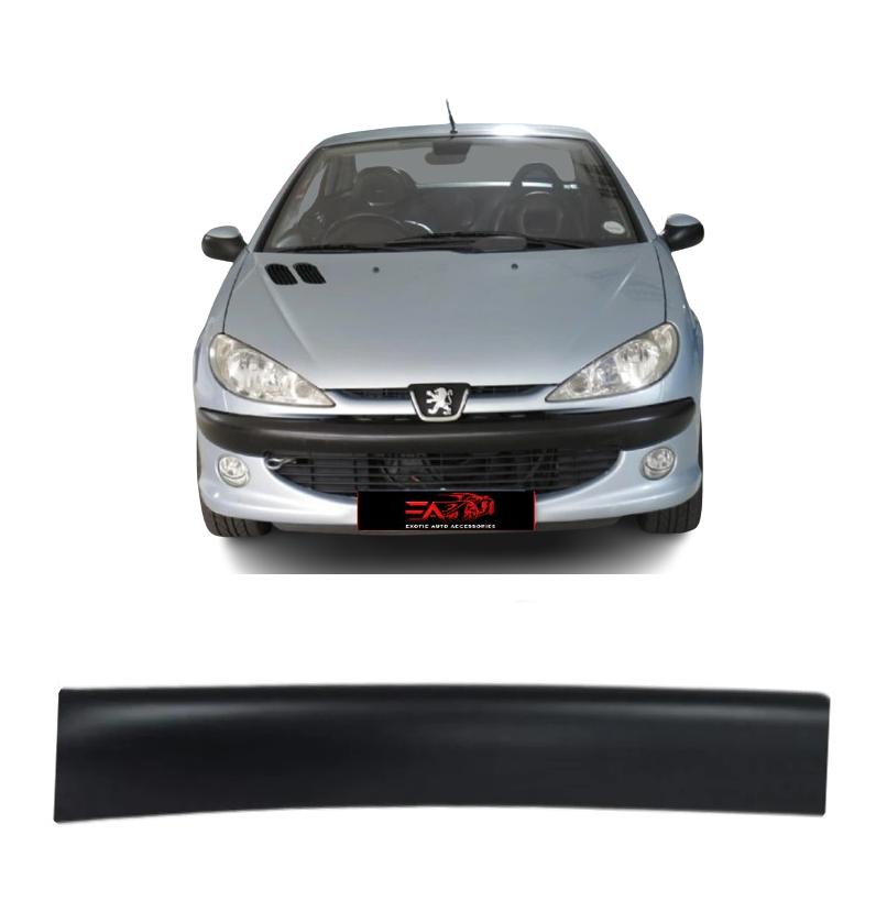 Peugeot 206 Matt Black bonnet guard