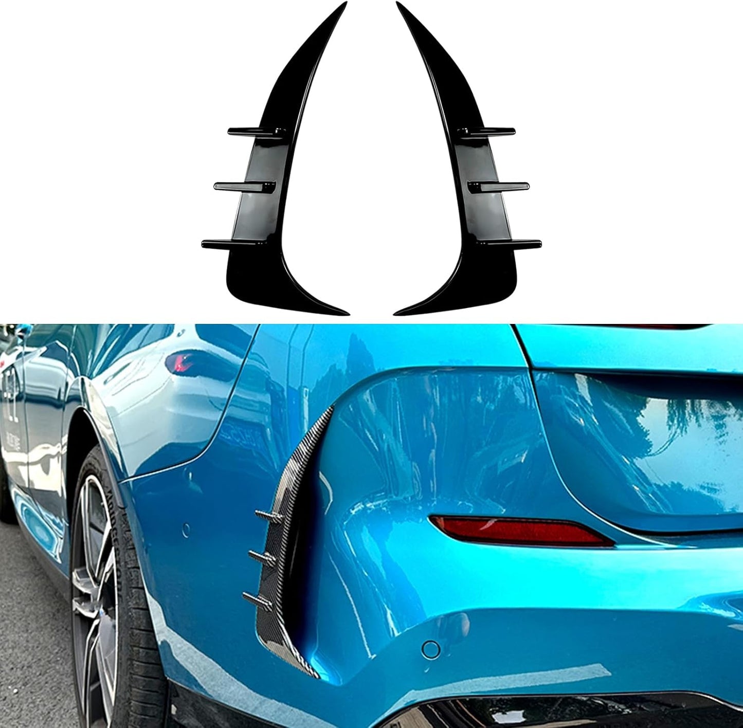 F44 Gloss Black Rear Canards 2-Piece set