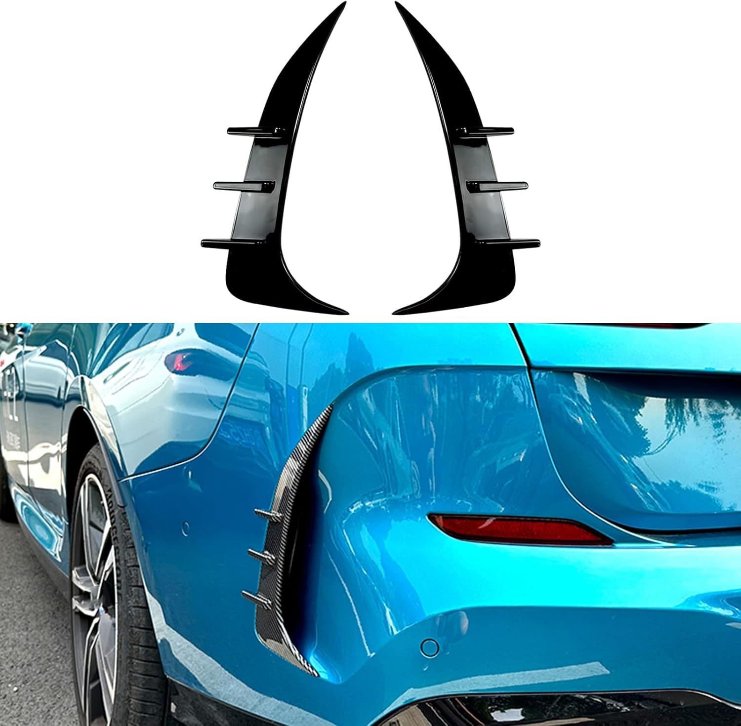 F44 Gloss Black Rear Canards 2-Piece set