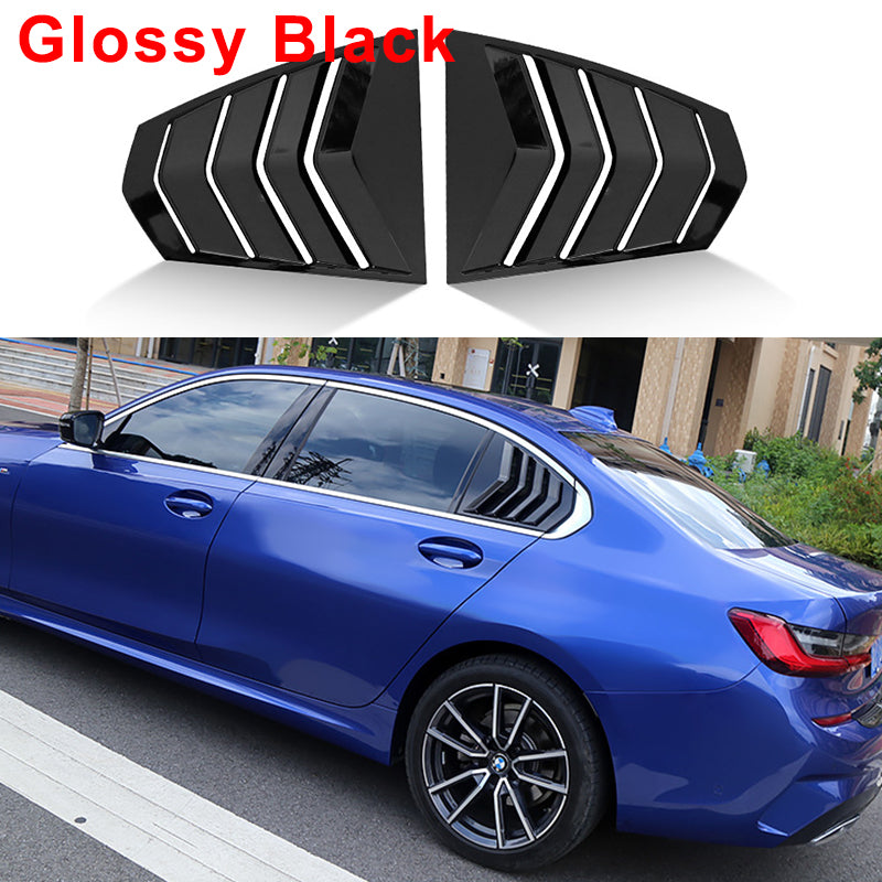 G20 Gloss Black Quarter Glass Window Louvers