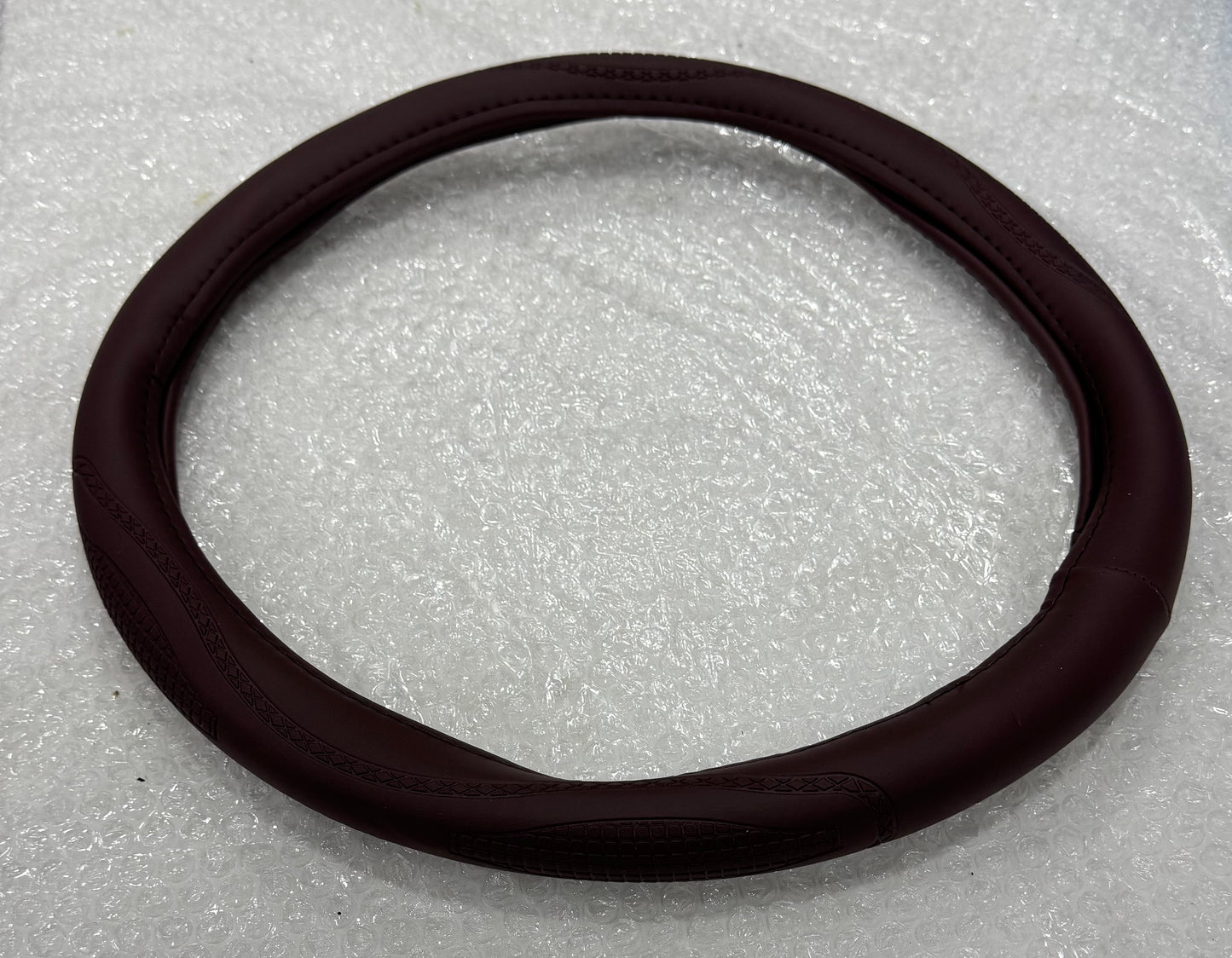 Steering Wheel Leather Cover - Brown