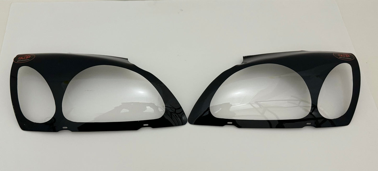 Ford Bantam/Ikon/Fiesta gloss black Headlight shields