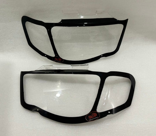 Mitsubishi Triton Headlight Shield Set 2007-2015 - Gloss Black