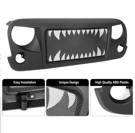 Jeep Wrangler Shark Grill 07-18