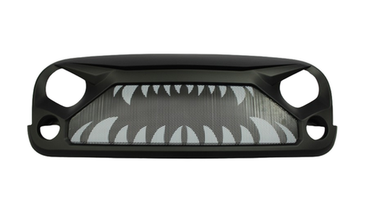 Jeep Wrangler Angry Shark Grill 07-18