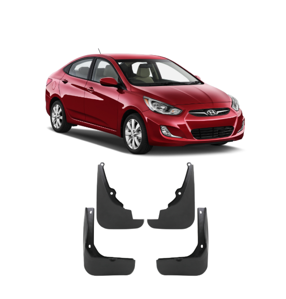 Hyundai Accent 2011+ Mud Flaps Set 4 Piece