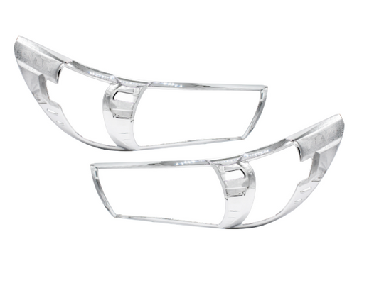Toyota Hilux Chrome Headlight Trim 2016+ Non LED