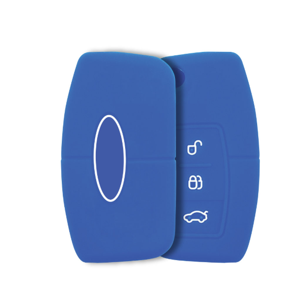 Ford Focus/Fiesta/Figo Silicone Key Fob Case - Blue