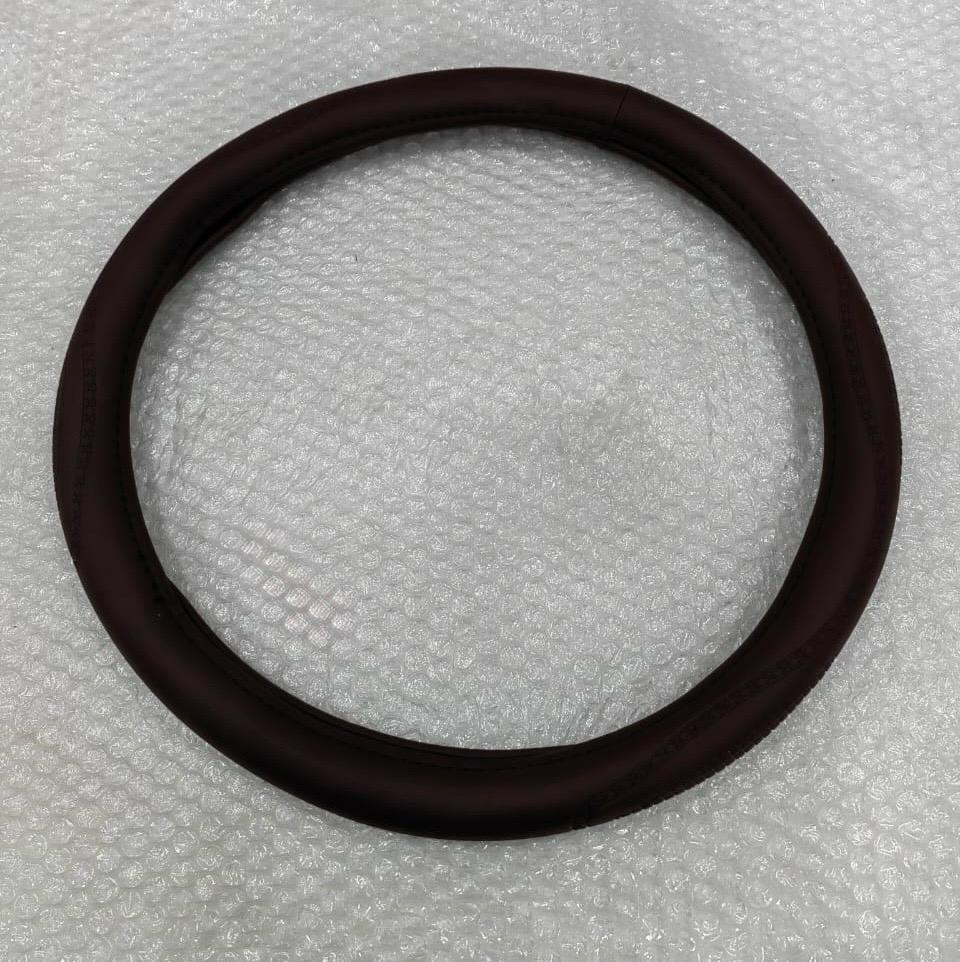 Steering Wheel Leather Cover - Brown