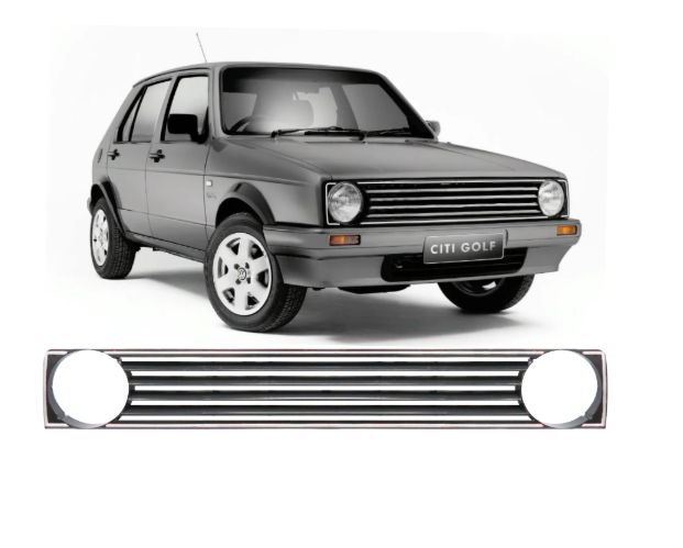 Golf 1 Front Grille - Silver Trim SH