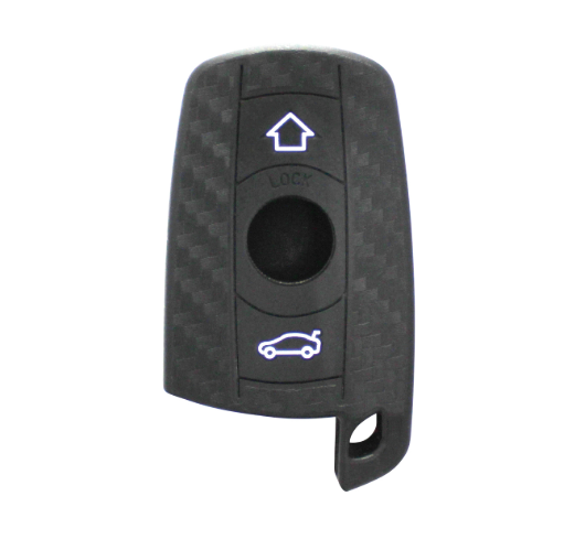 2 Button Silicone Key Fob Case - Carbon Look