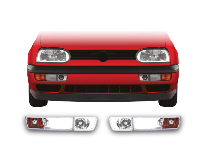 Golf 3 Crystal Fog Light Set