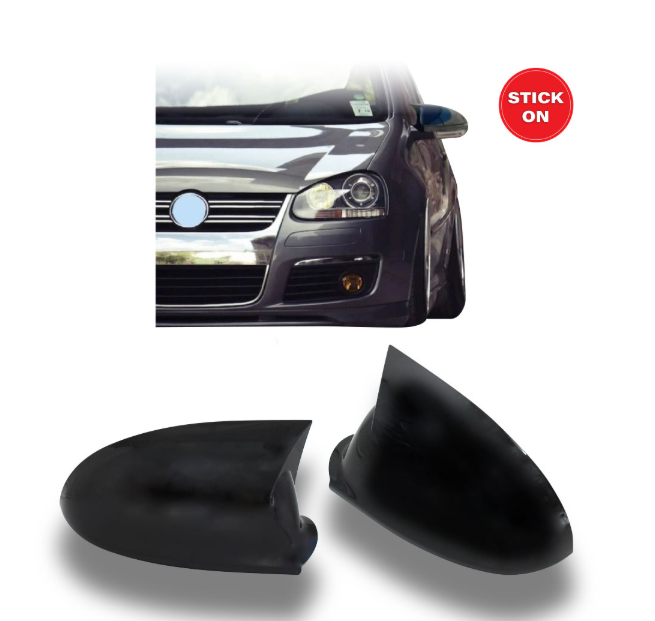 Golf 5 Mirror Covers Set - Gloss Black