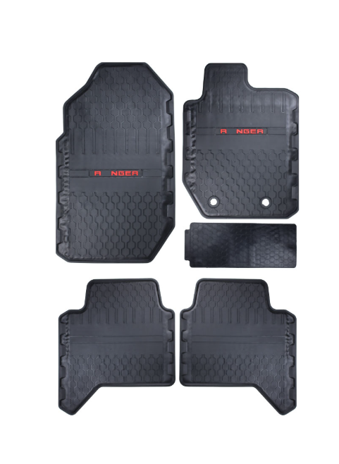 Ford Ranger Latex Rubber Floor Mats Set 2012-2025