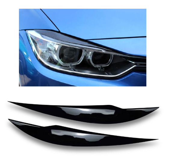 F30 Gloss Black Eyelids Set