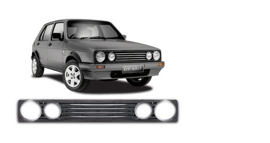 Golf 1 Front Grille - Black Trim DH