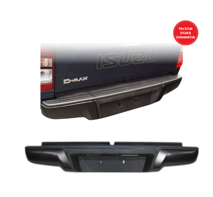 Isuzu D-Max Rear Steel Bumper 2012-2021 - Black