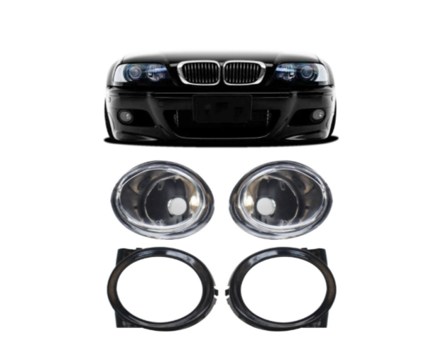 E46 M3 Oval Clear Fog Holders Set