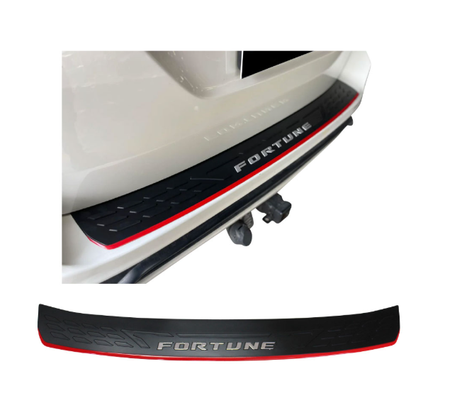 Toyota Fortuner Rear Bumper Protector 2016+ - Silver Letters