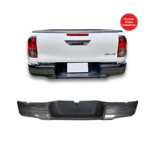 Toyota Hilux Steel Rear Bumper 2016-2025 - Grey