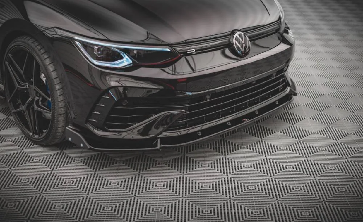 VW GOLF 8 GTI MAXTON GLOSS BLACK FRONT LIP