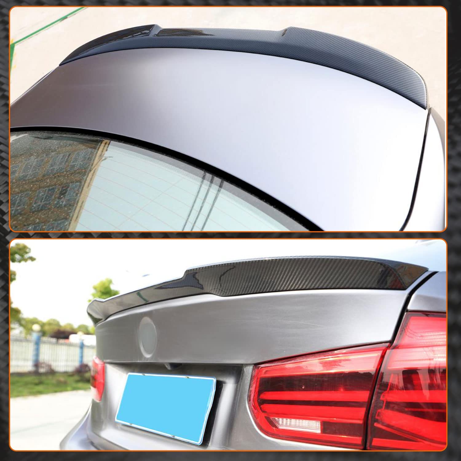 F30 M4 style gloss black spoiler