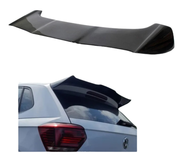Polo 8 Batman gloss black roof spoiler