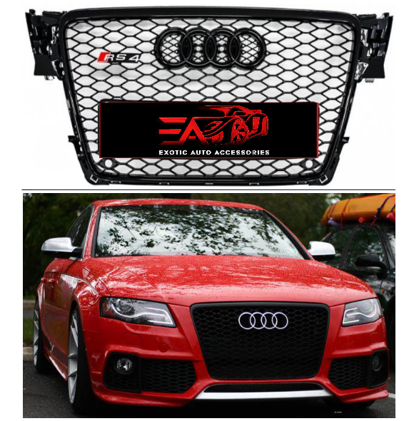 Audi A4 B8 2007-2012 Gloss Black RS Grille