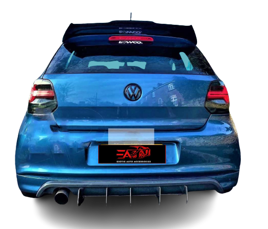 Polo 6 Batman gloss black spoiler