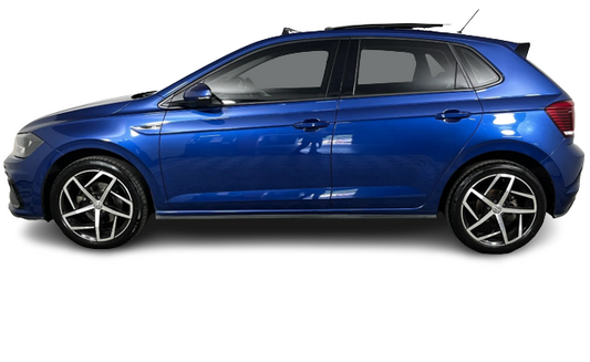 Polo 8 gloss black R-Line side skirts