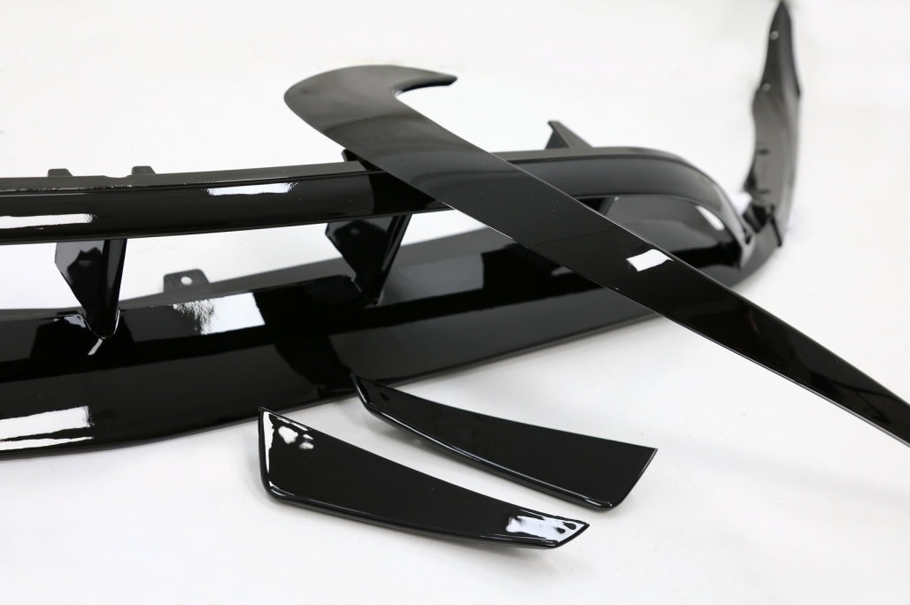 A-Class W176 gloss black front lip with canards F/L